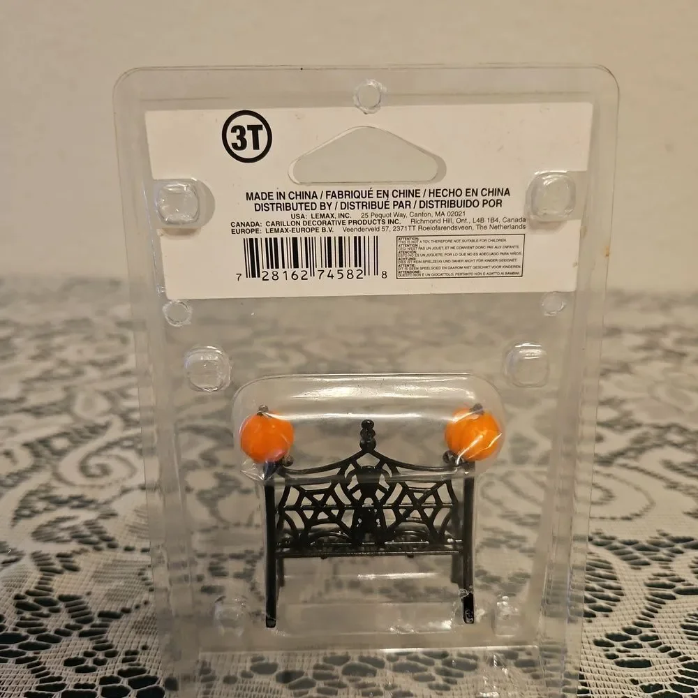 Lemax Spooky Town Spiderweb Bench